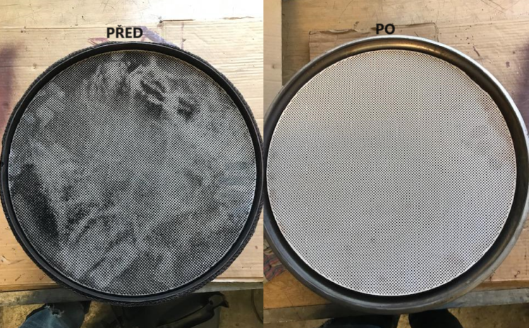  Ukázka čištění DPF filtrů pevných částic u TIR.